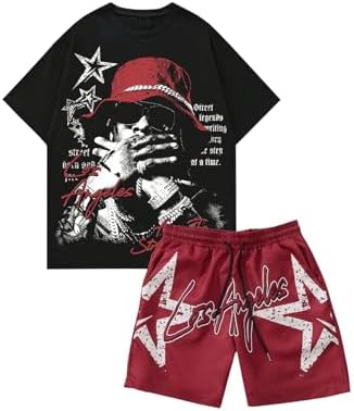Amazon.com: SOLY HUX Men's Summer Two Piece Outfits Short Sleeve
